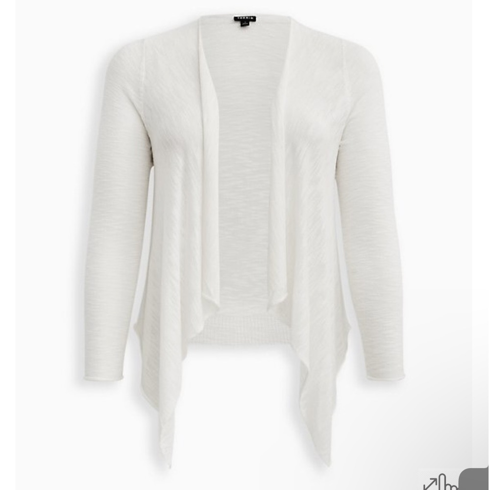 Torrid Slub Cardigan Drape Front Sweater - New Without Tags